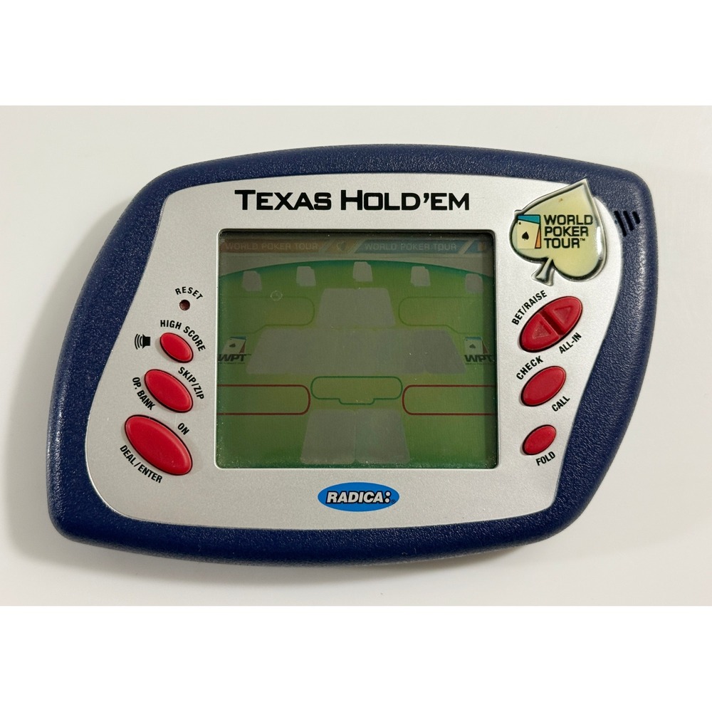 Radica Handheld Game Unisex OS Blue‎ World Poker Tour Texas Hold'em 74021